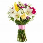 Свадебные букеты невесты из белых лилий