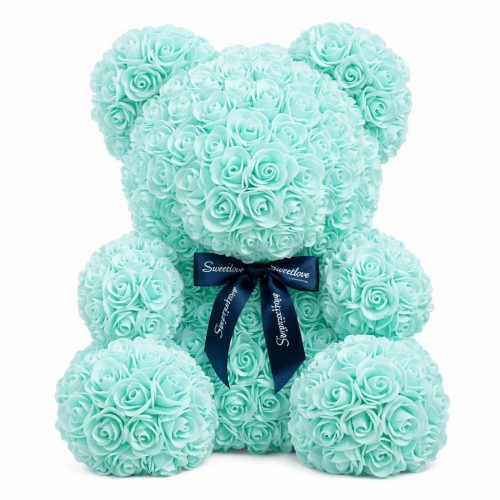 Мишка из роз тиффани (40 см)