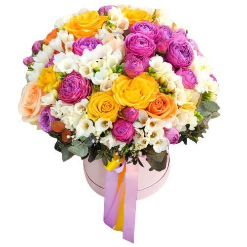 Цветы в коробке «Лагуна»