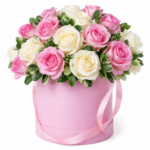 Цветы в коробке «Амур»