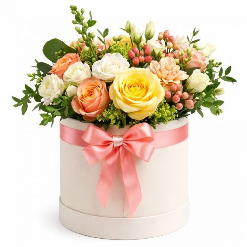 Цветы в коробке «Люсия»