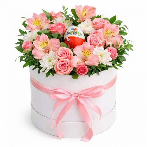 Цветы в коробке «Очарование»