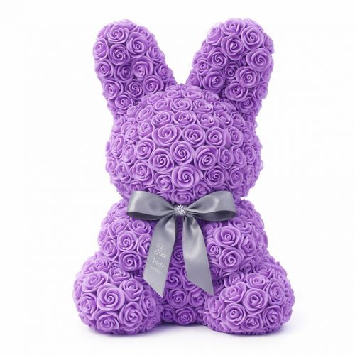 Заяц из роз фиолетовый