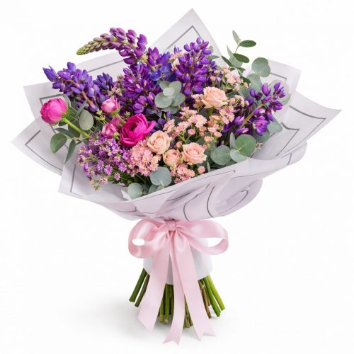 Букет цветов «Люпиновый бриз»