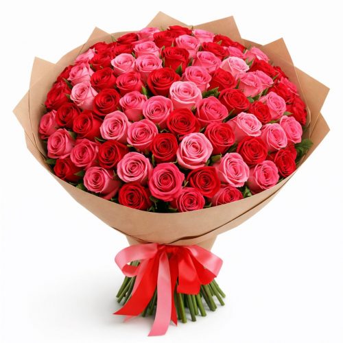 Букет цветов «Розовая симфония»