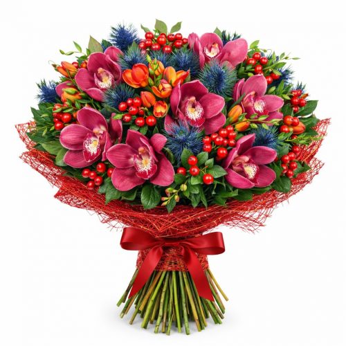 Флористический букет «Закатные грёзы»