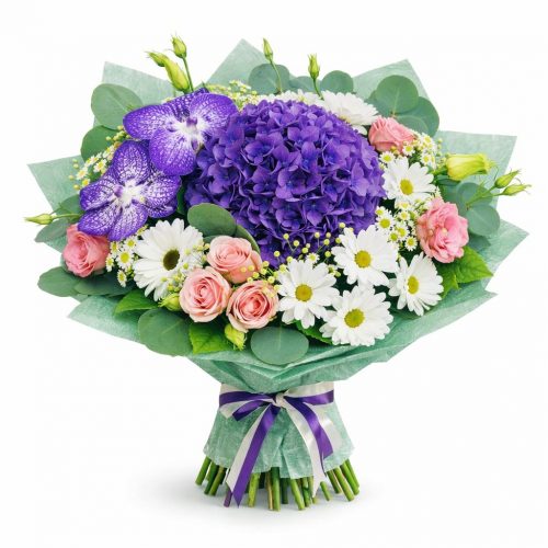 Цветочный букет «Фиолетовая страсть»