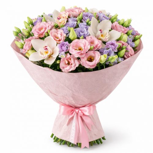 Цветочный букет «Орхидейное сияние»